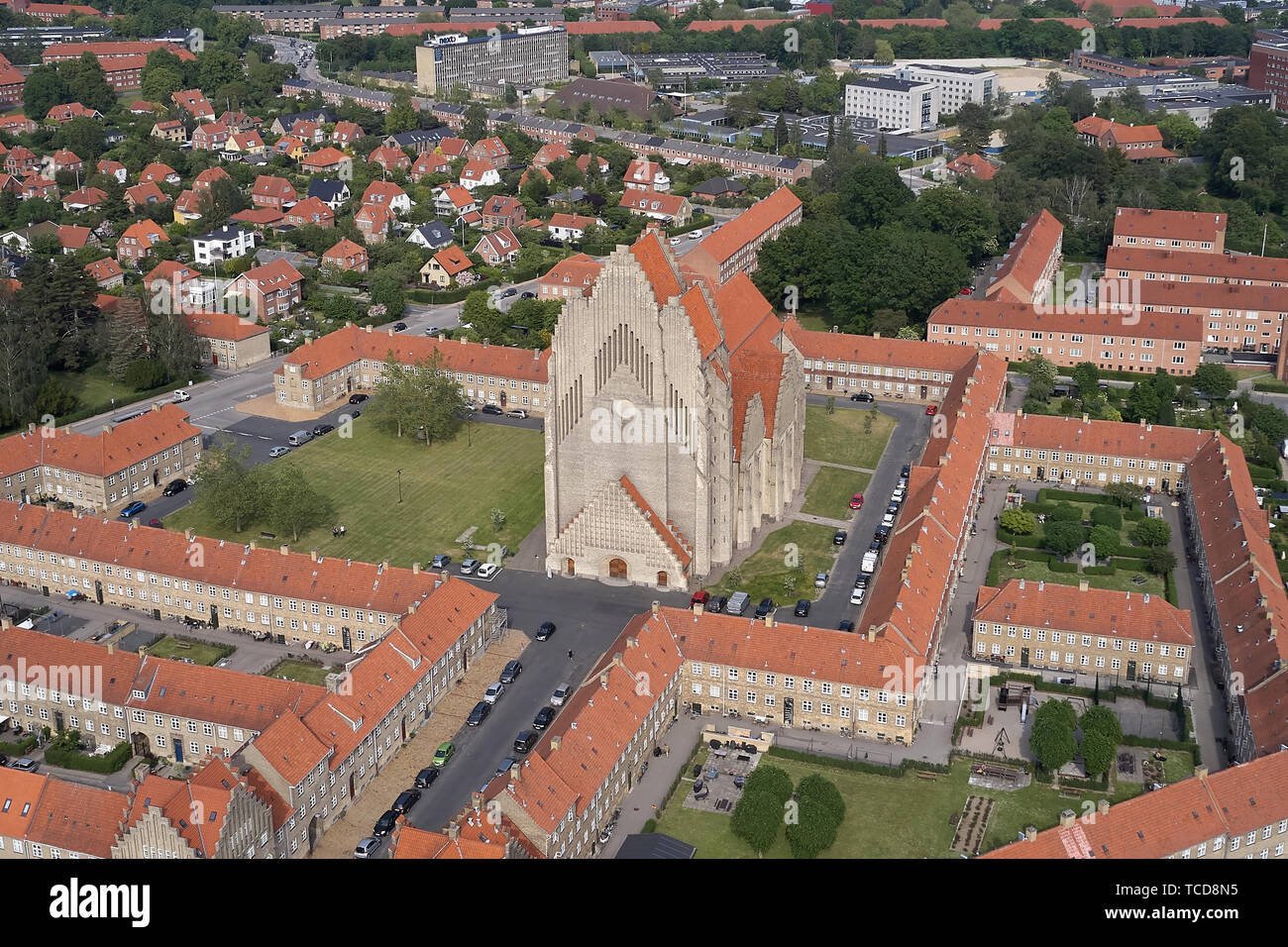 Grundtvigs iglesia ubicada en el distrito de Bispebjerg de Copenhague en Dinamarca Foto de stock