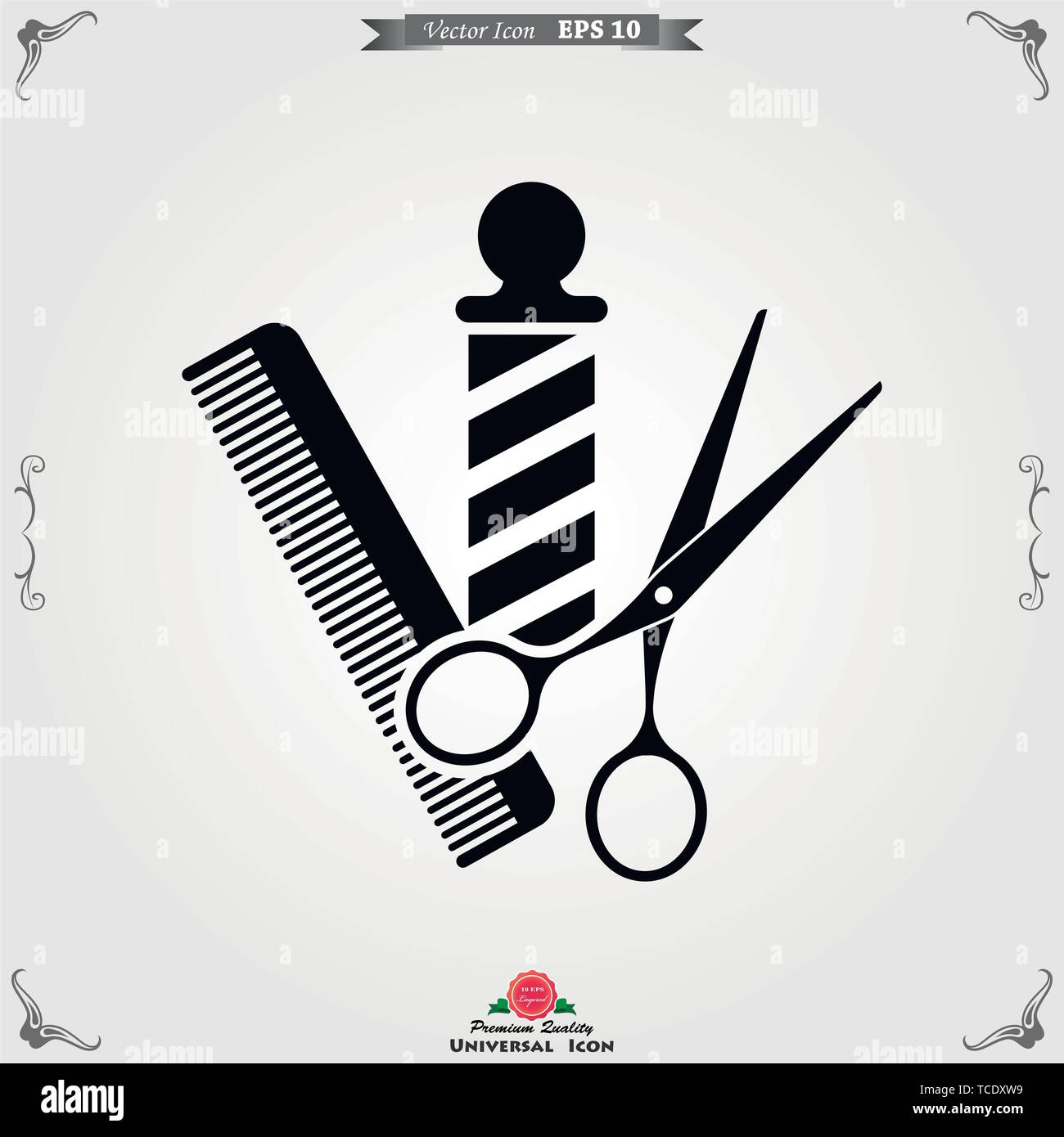Icono de Barber vector, secadora, secador de cabello moldeador para móviles  y web Imagen Vector de stock - Alamy