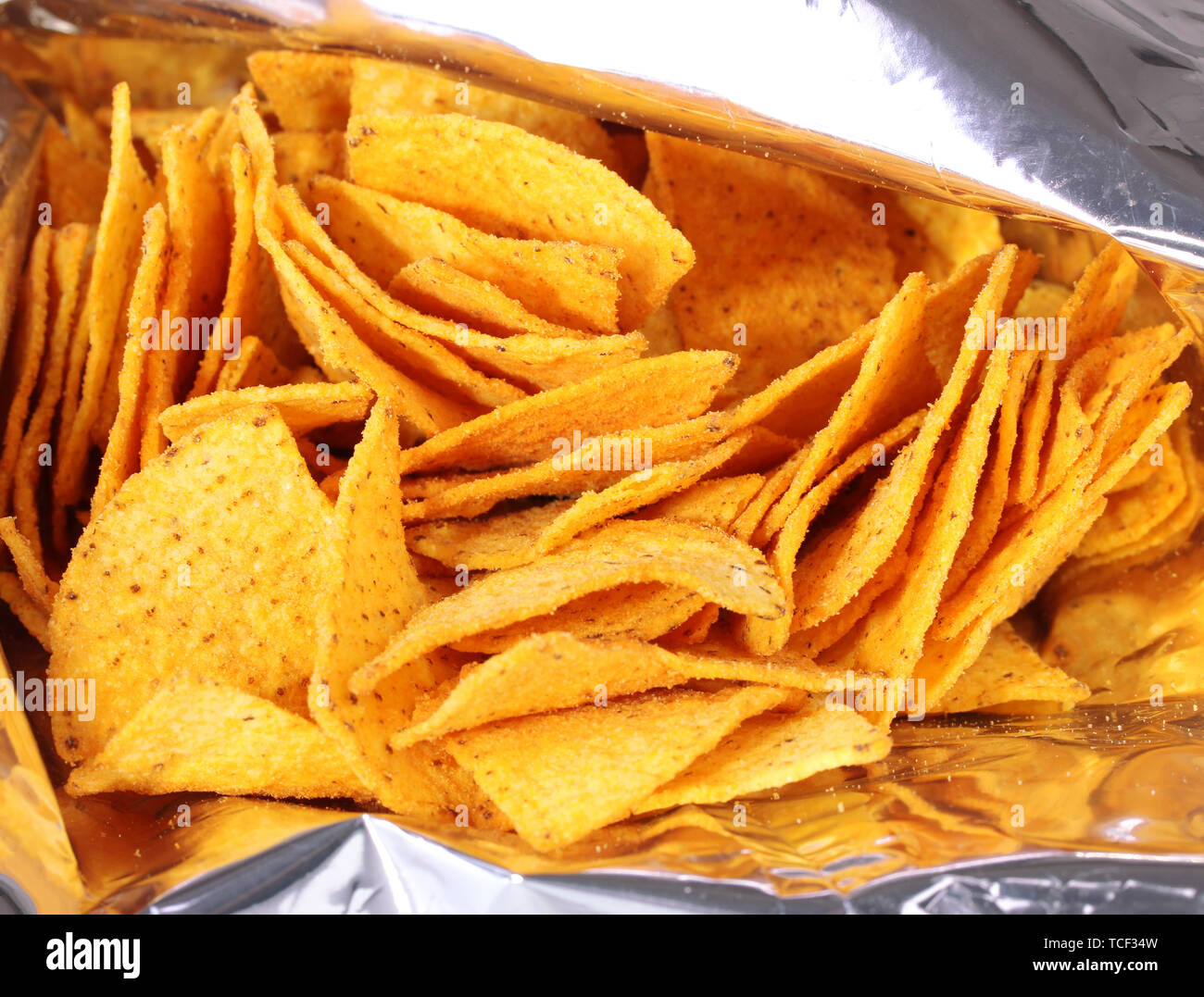Deliciosas papas fritas en bolsa cerrar Fotografía de stock - Alamy