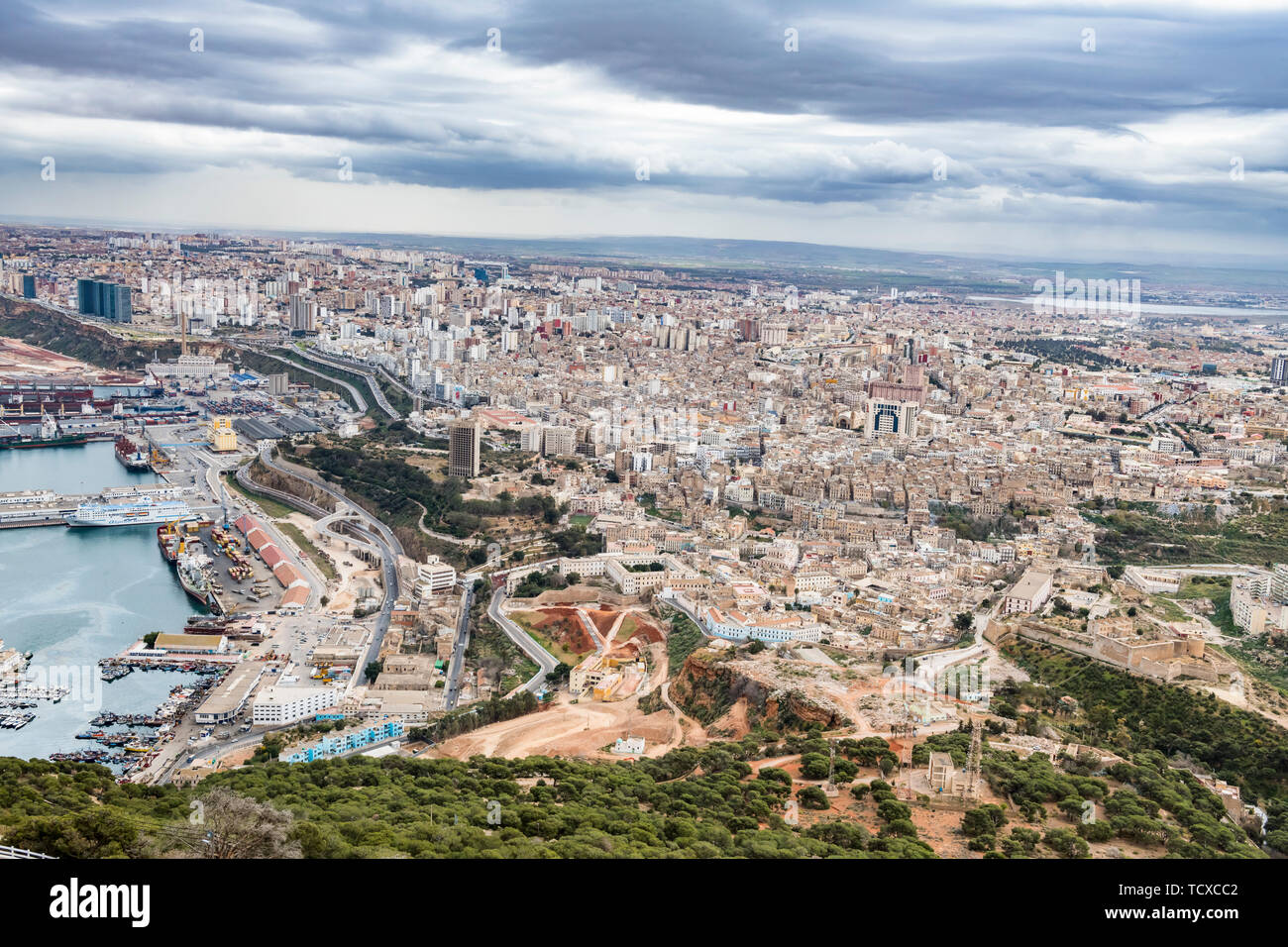 Vistas de Orán, en Argelia, en el norte de África, África Foto de stock