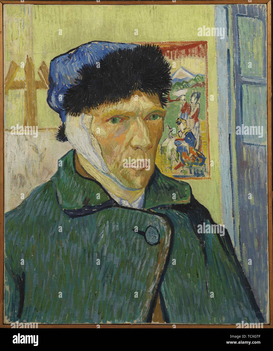 Autoportrait à l'oreille bandée (Autorretrato con oreja vendada), 1889. Creador: Gogh, Vincent van (1853-1890). Foto de stock