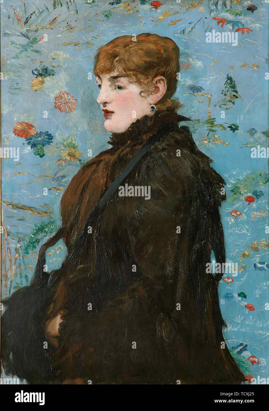 En otoño. Retrato de Méry Laurent, 1882. Creador: Édouard Manet (1832-1883). Foto de stock