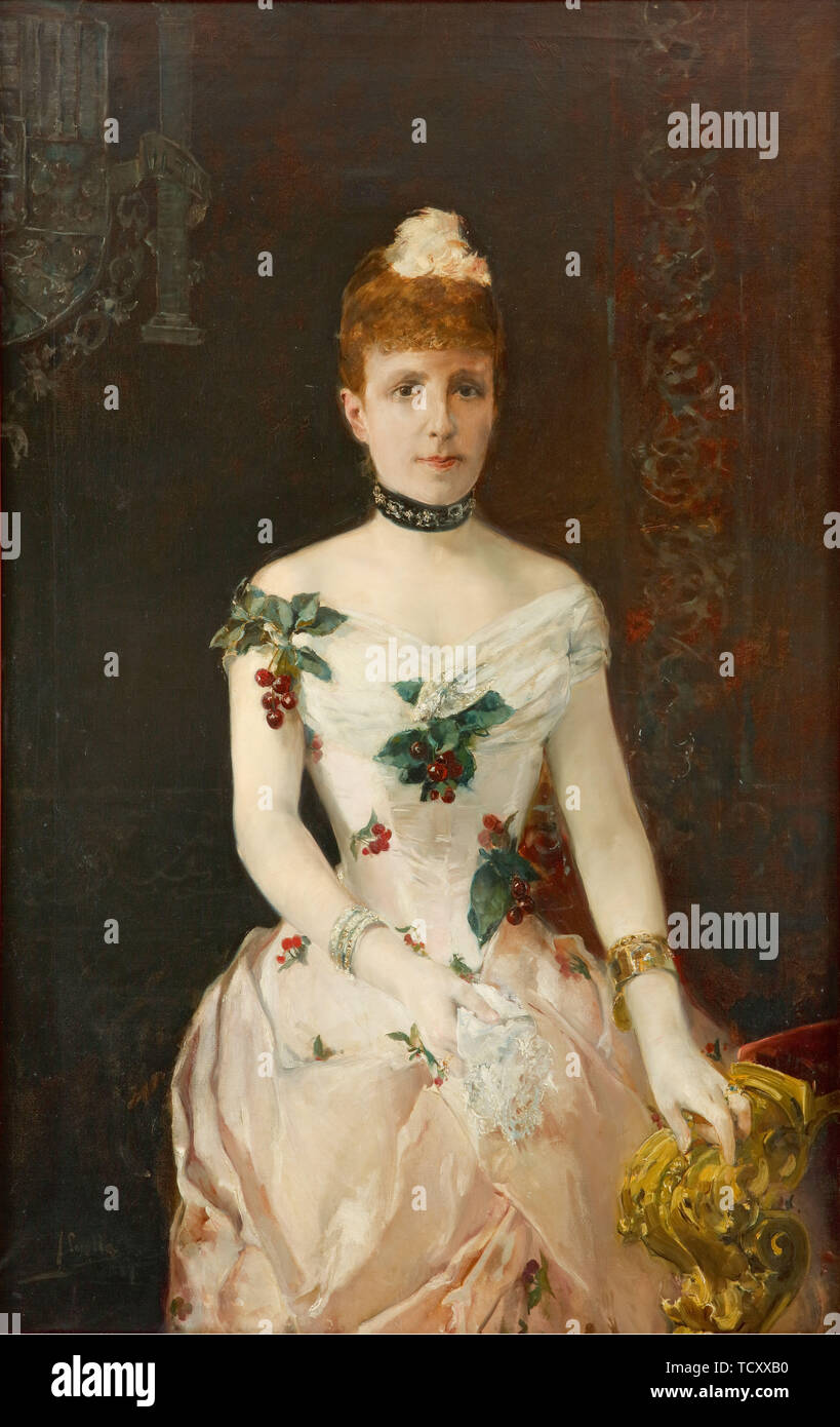 María Cristina de Austria (1858-1929), Reina de España , 1888. Creador: Sorolla y Bastida, Joaquín (1863-1923). Foto de stock