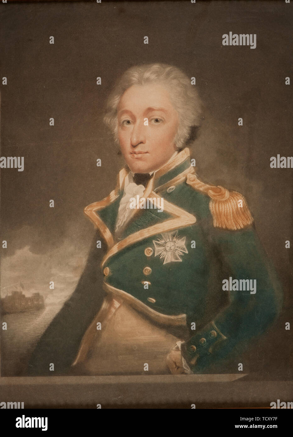 Retrato del Almirante Sir William Sidney Smith (1764-1840) . Autor: Anónimo. Foto de stock