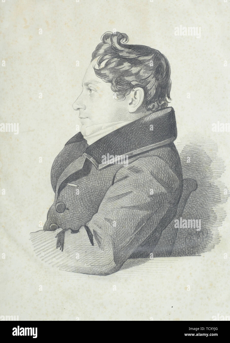 Retrato de Nikolay Adrianovich Divov (1792-1878), 1830. Creador: Hampeln, Carl von (1794-después de 1880). Foto de stock