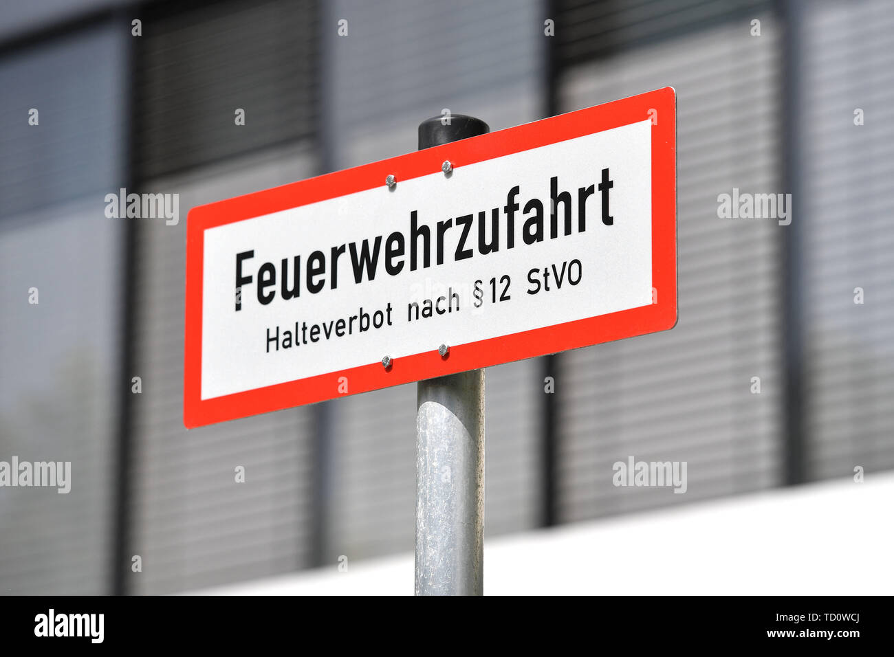 Munich, Alemania. 10 de junio de 2019. La protección contra incendios.Verbostschild | Uso de crédito en todo el mundo: dpa/Alamy Live News Foto de stock
