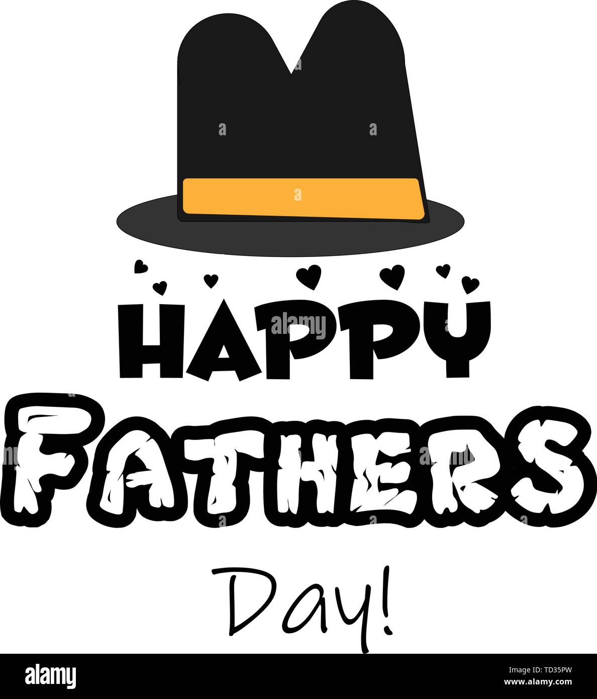 Feliz Día del Padre, la tipografía para imprimir o usar como cartel,  tarjeta, folleto o camiseta Imagen Vector de stock - Alamy