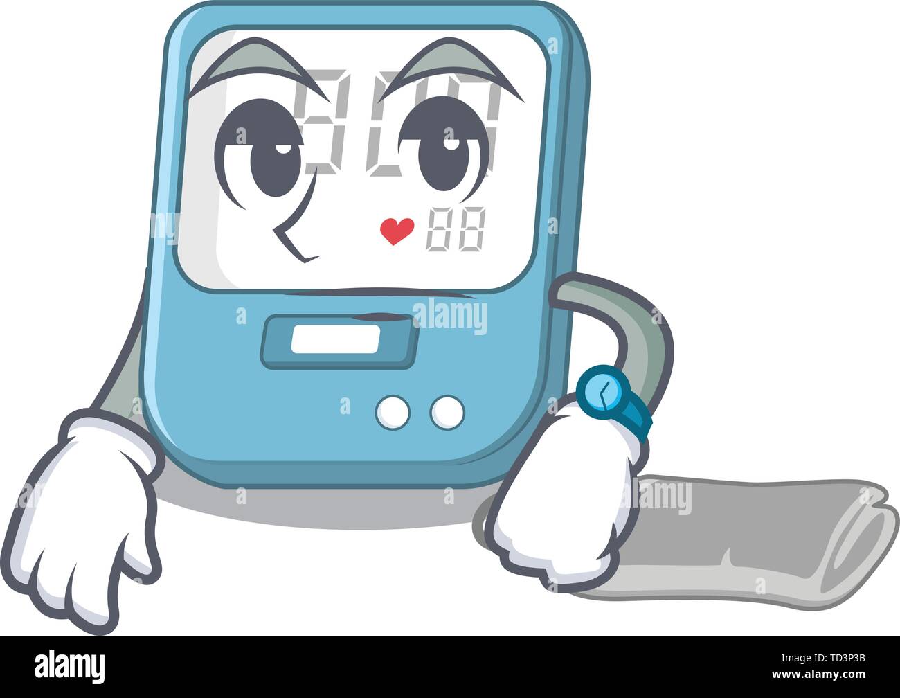 Esperando la presión arterial por encima de juguete tabla de dibujos  animados Imagen Vector de stock - Alamy