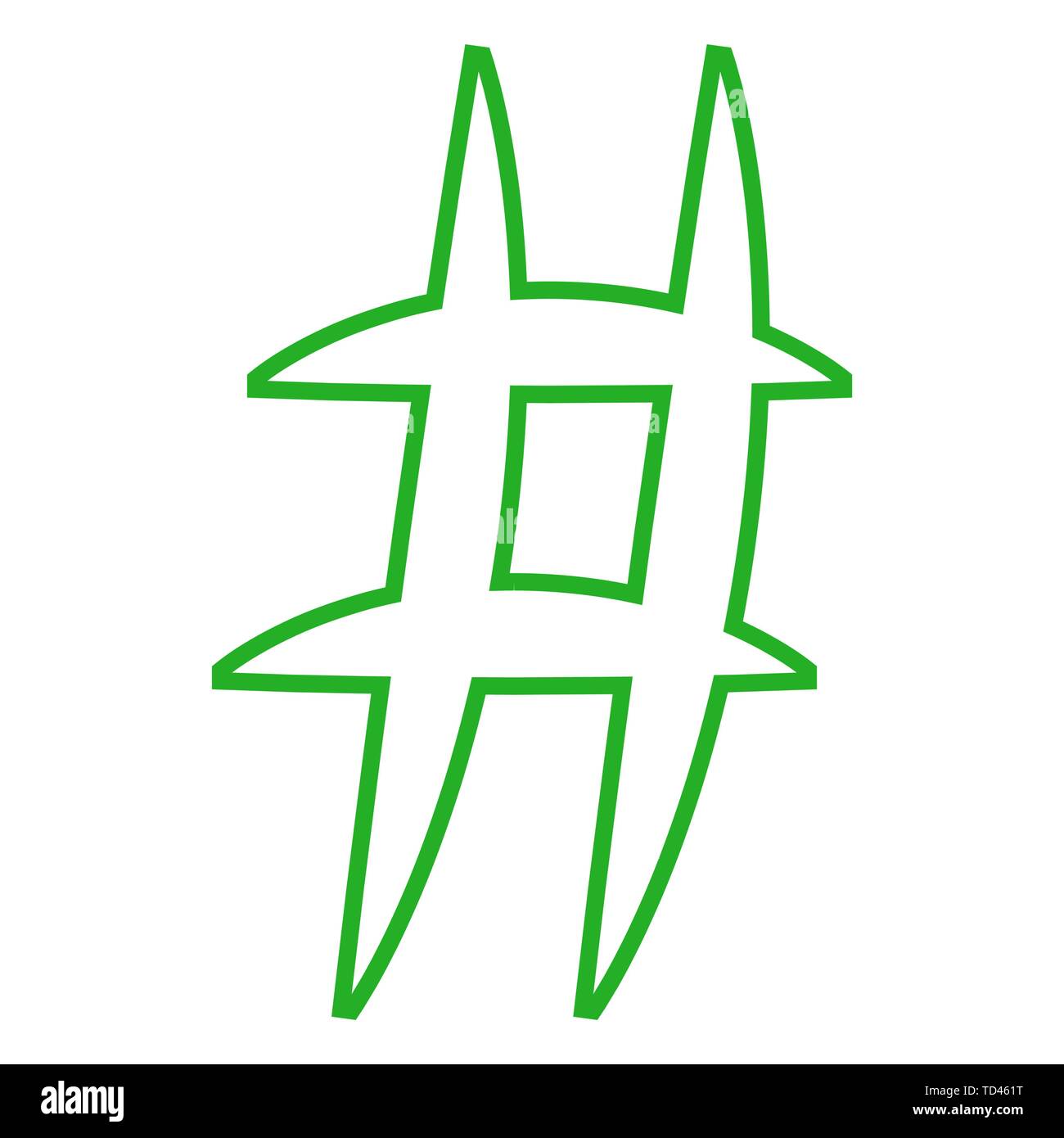 Hashtag icono. Elemento simple ilustración. Hashtag símbolo de diseño Social  Media Marketing conjunto Imagen Vector de stock - Alamy