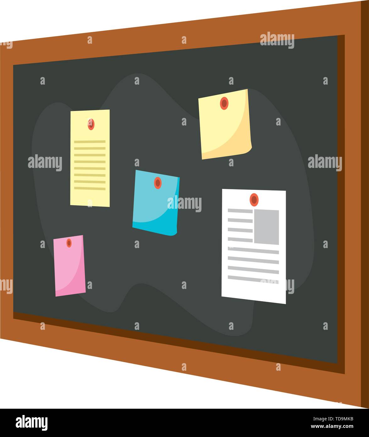 Diseño de pizarra, pizarra de comunicación escolar aula de educación y  aprendizaje tema mensaje ilustración vectorial Imagen Vector de stock -  Alamy