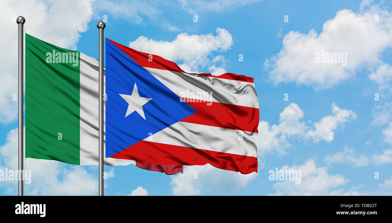 Bandera De Puerto Rico Italia Fotos e Imágenes de stock - Alamy