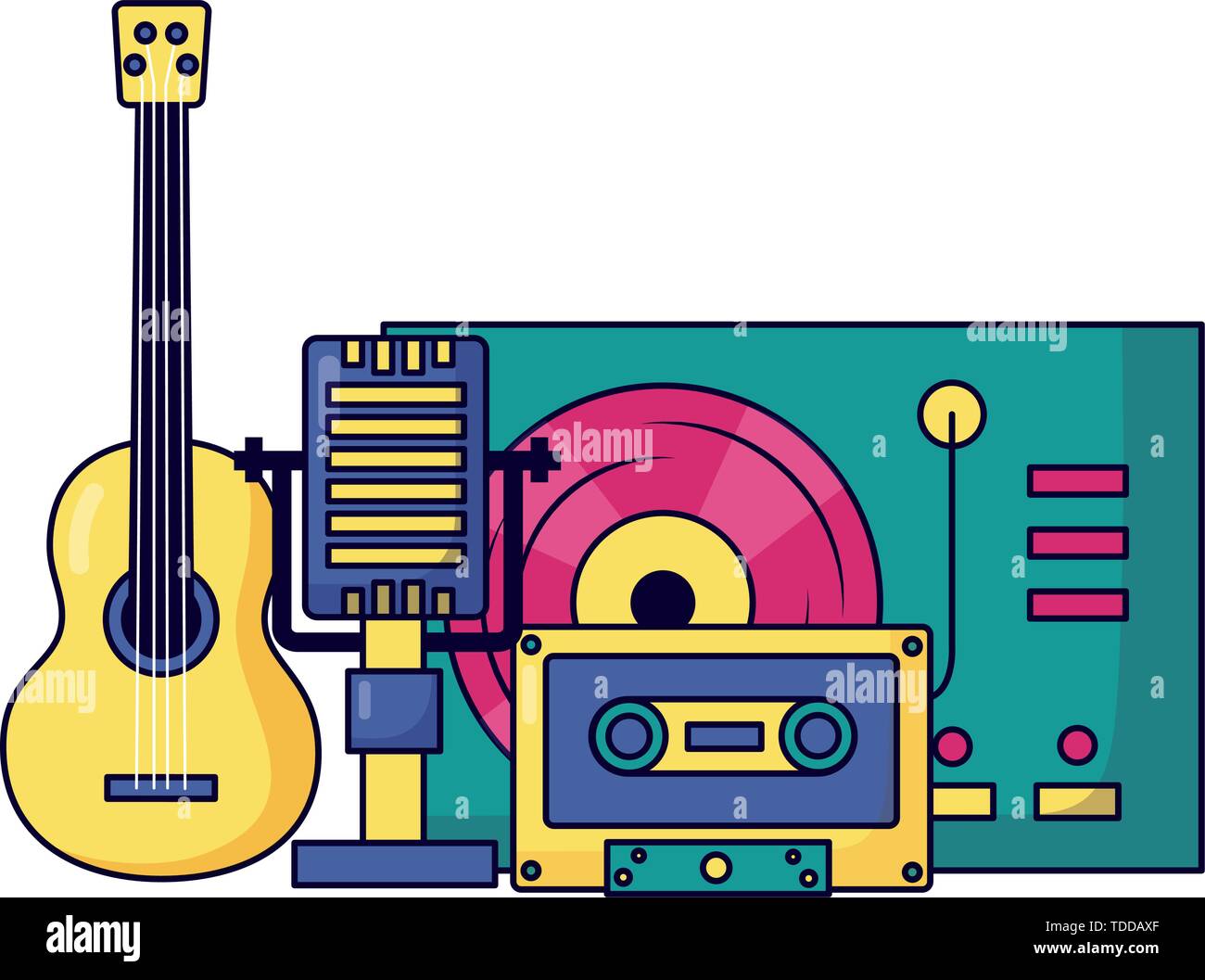 Aparatos e instrumentos musicales del festival Imagen Vector de stock -  Alamy