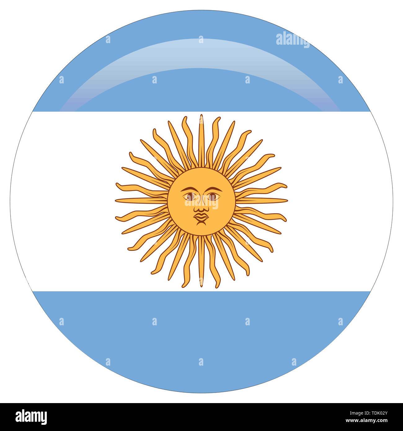 Original y simple bandera Argentina aislada en colores oficiales y la  proporción correcta Imagen Vector de stock - Alamy