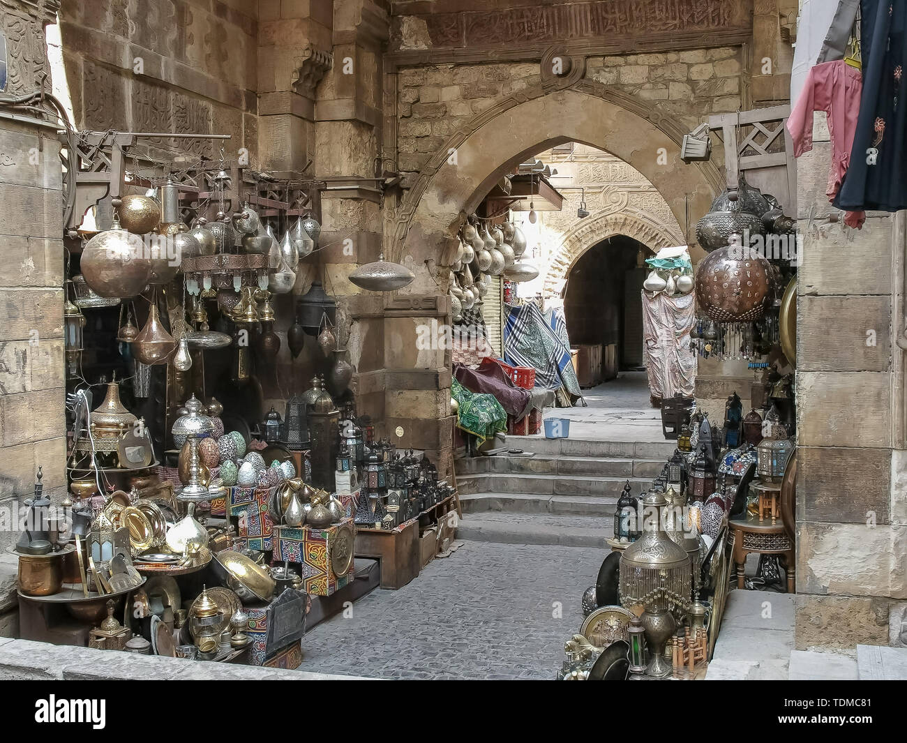 Mercado de Khan el khalili, en el Cairo, Egipto Foto de stock