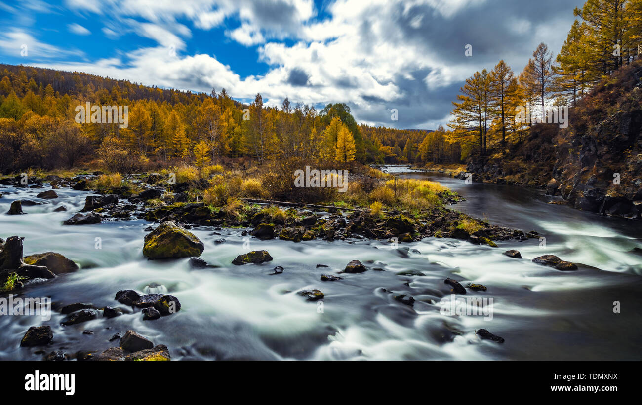 Paisaje Alshan Mid-Autumn Festival 2018 Foto de stock