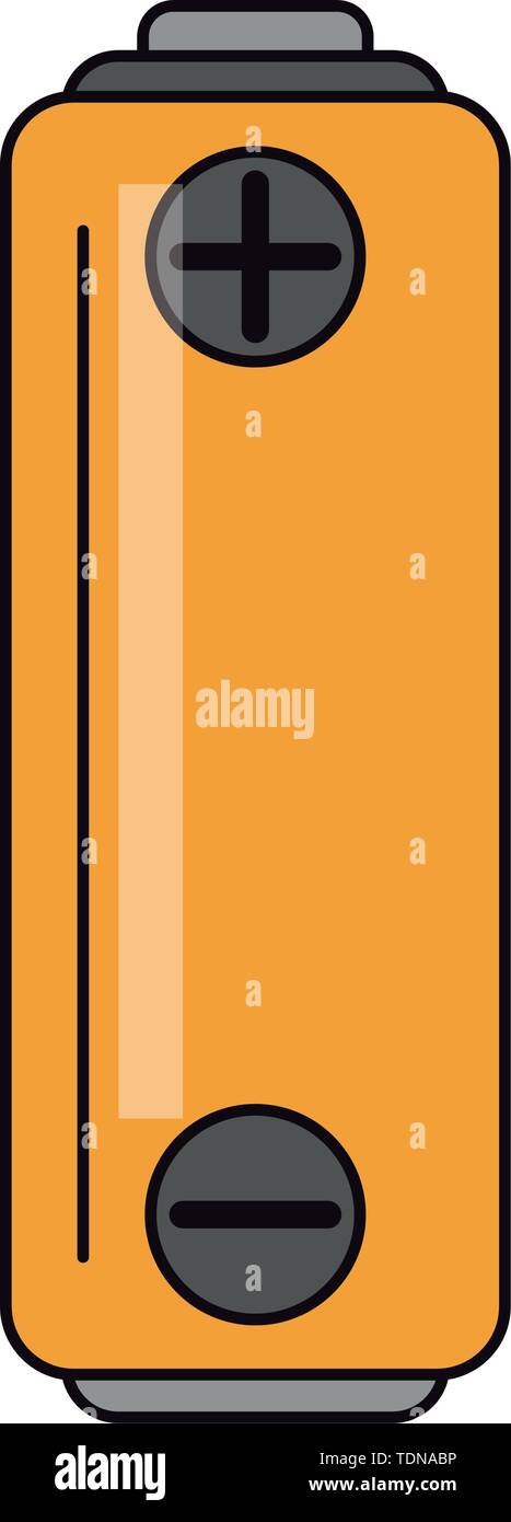 Batería con los polos positivo y negativo símbolo Imagen Vector de stock -  Alamy