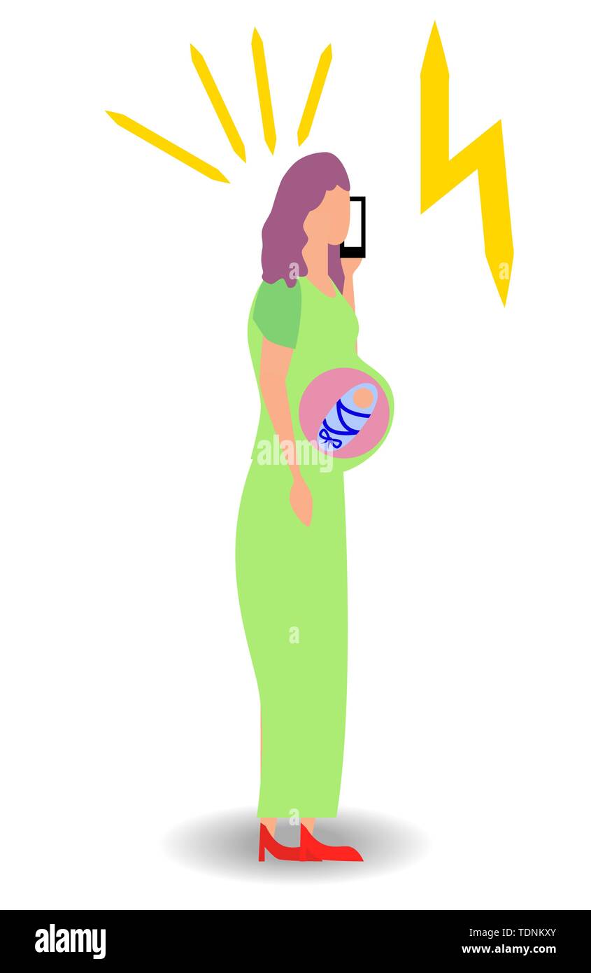 Triste O Infeliz Mujer Joven Embarazada Adolescente Aislado