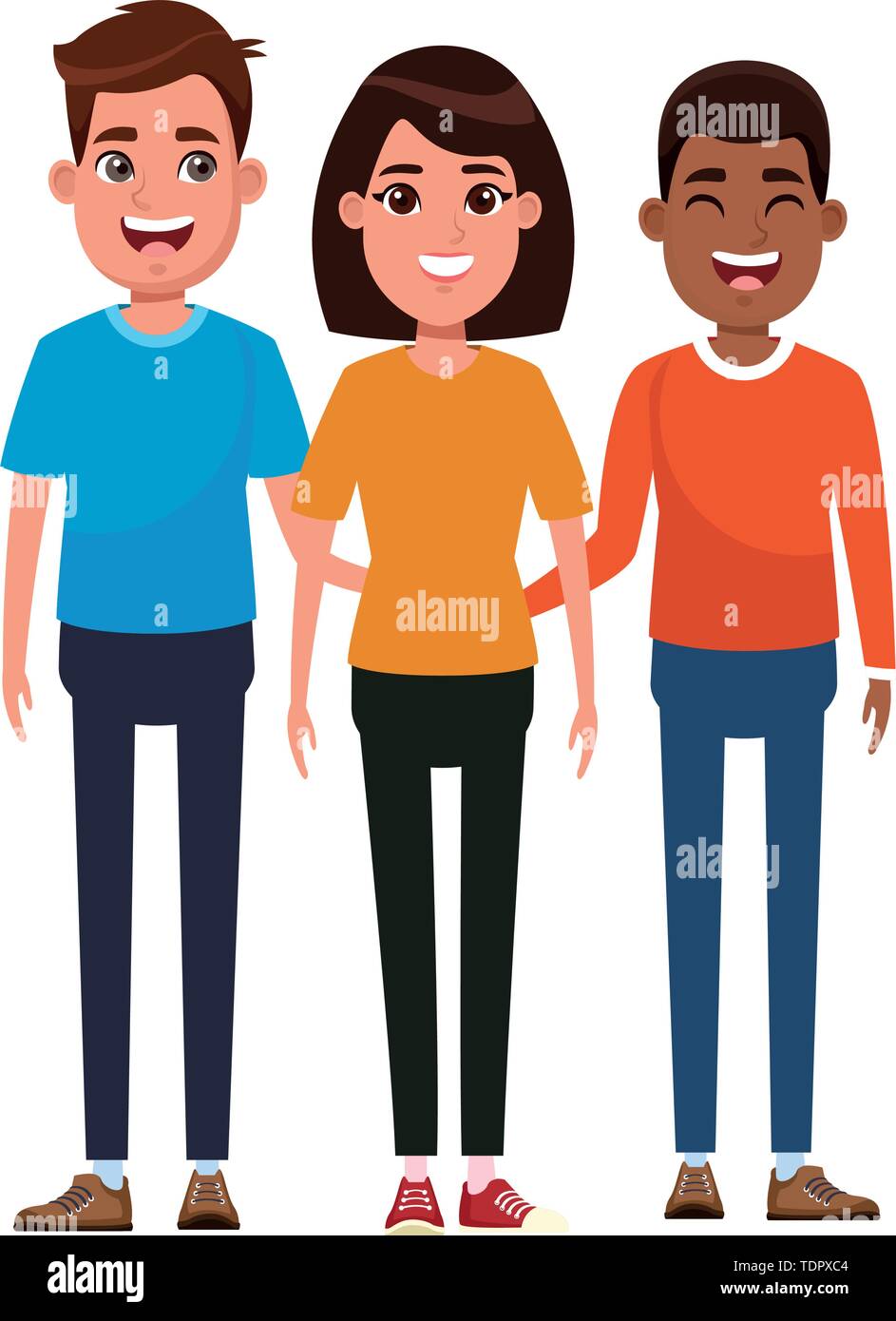 Grupo de personas avatar personaje de dibujos animados Imagen Vector de  stock - Alamy