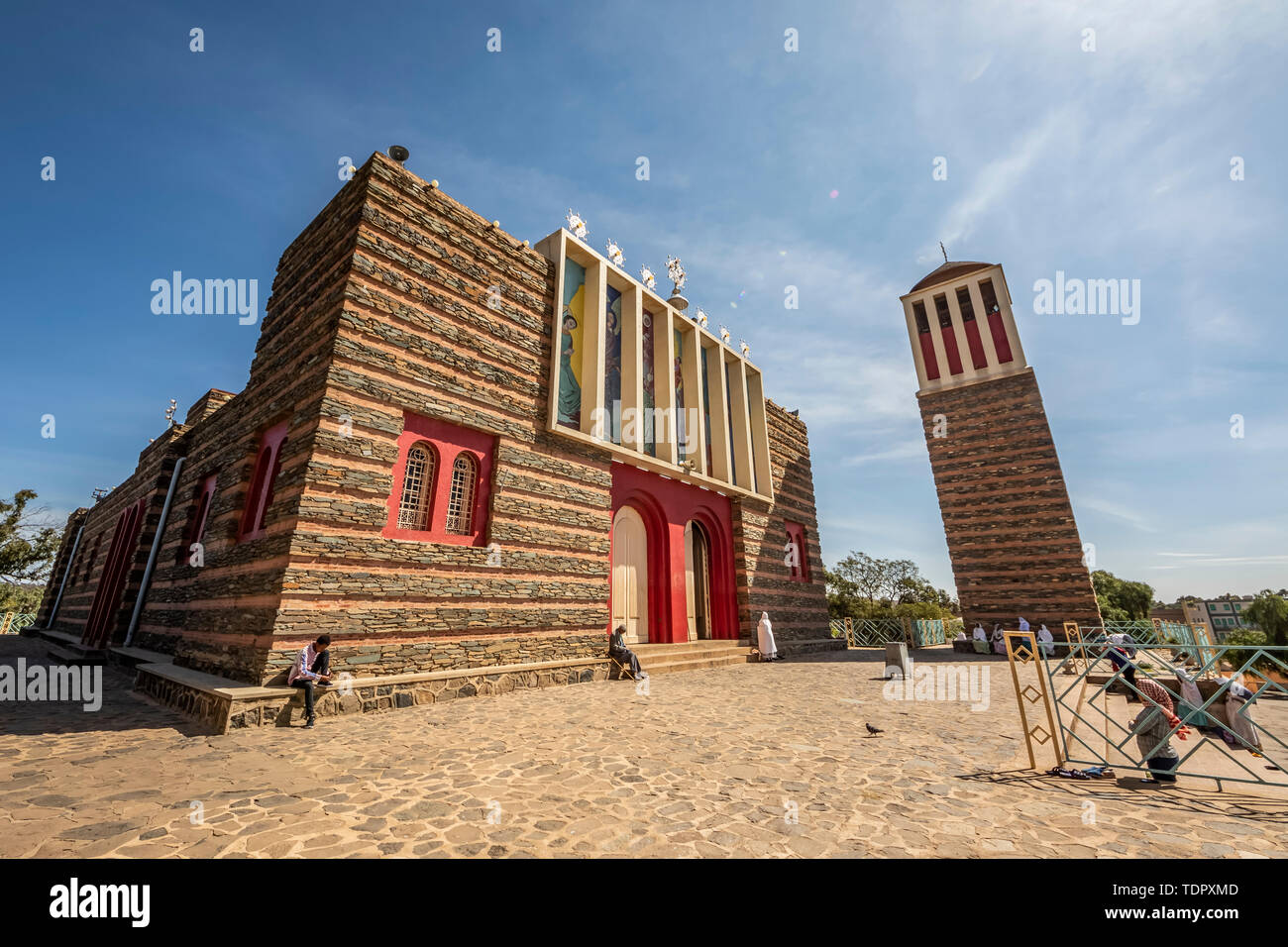 Enda Mariam Catedral; Asmara, Eritrea, Región Central Foto de stock