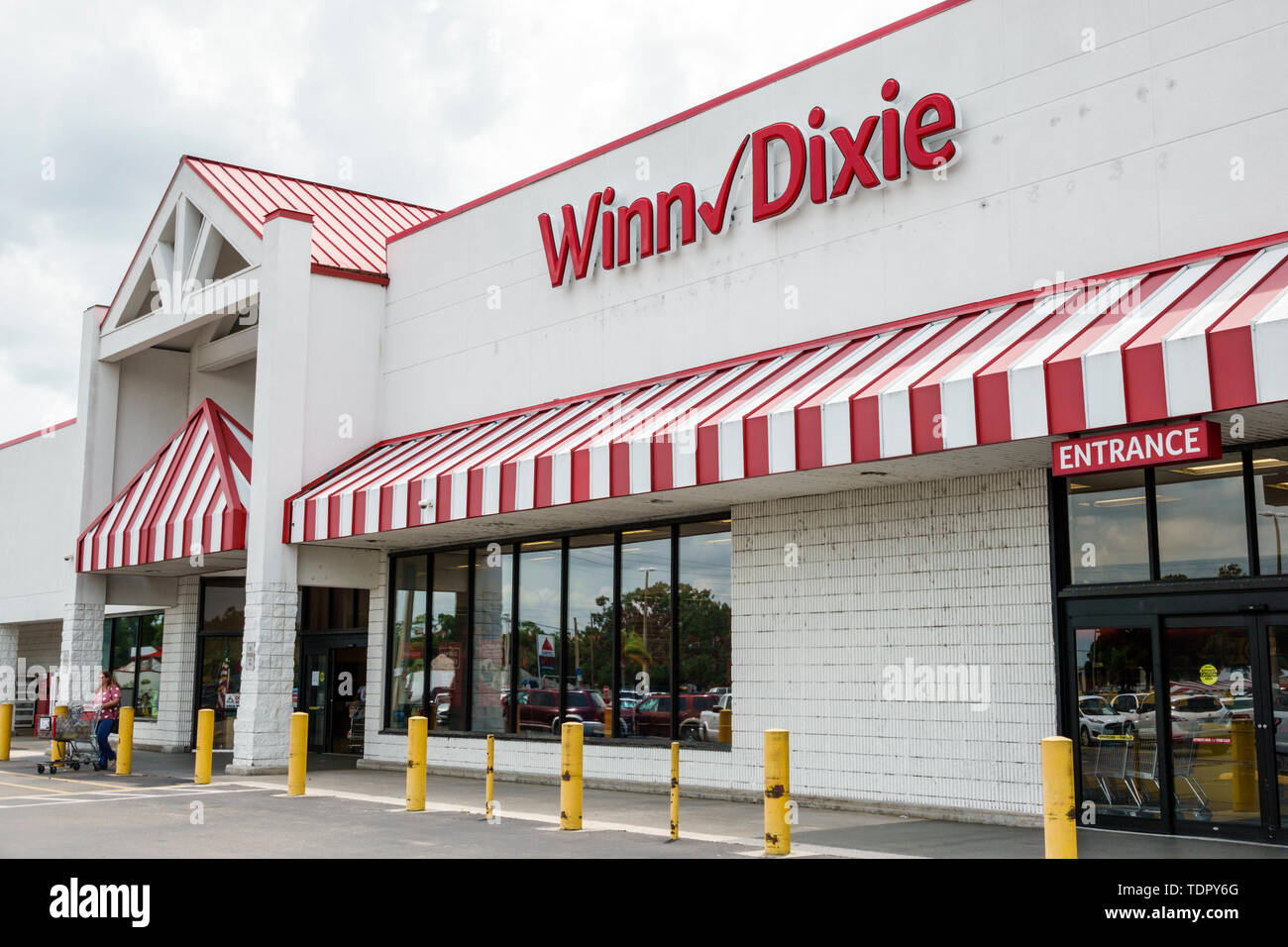 Florida, LaBelle, WinnDixie, supermercado, tienda de comestibles, entrada frontal exterior