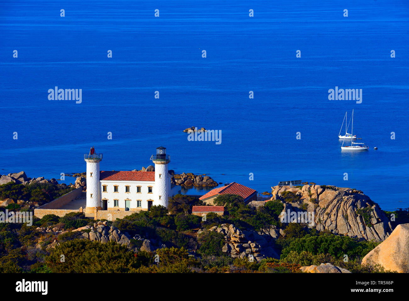 Luz Senetosa house en el sur de la isla de Córcega, Francia, Córcega Foto de stock