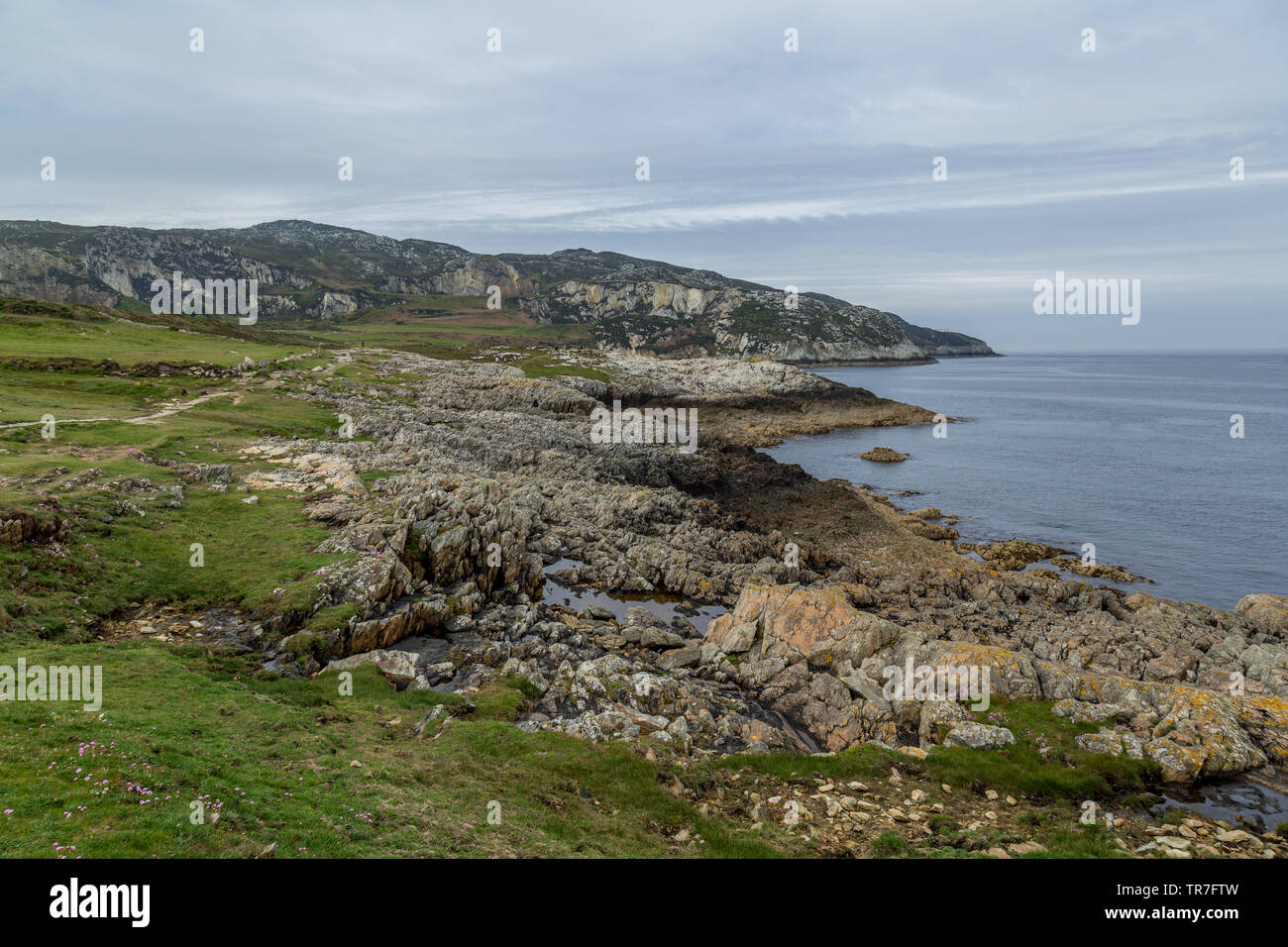 Parte de la isla de Anglesey ruta costera en el norte de Gales. Foto de stock