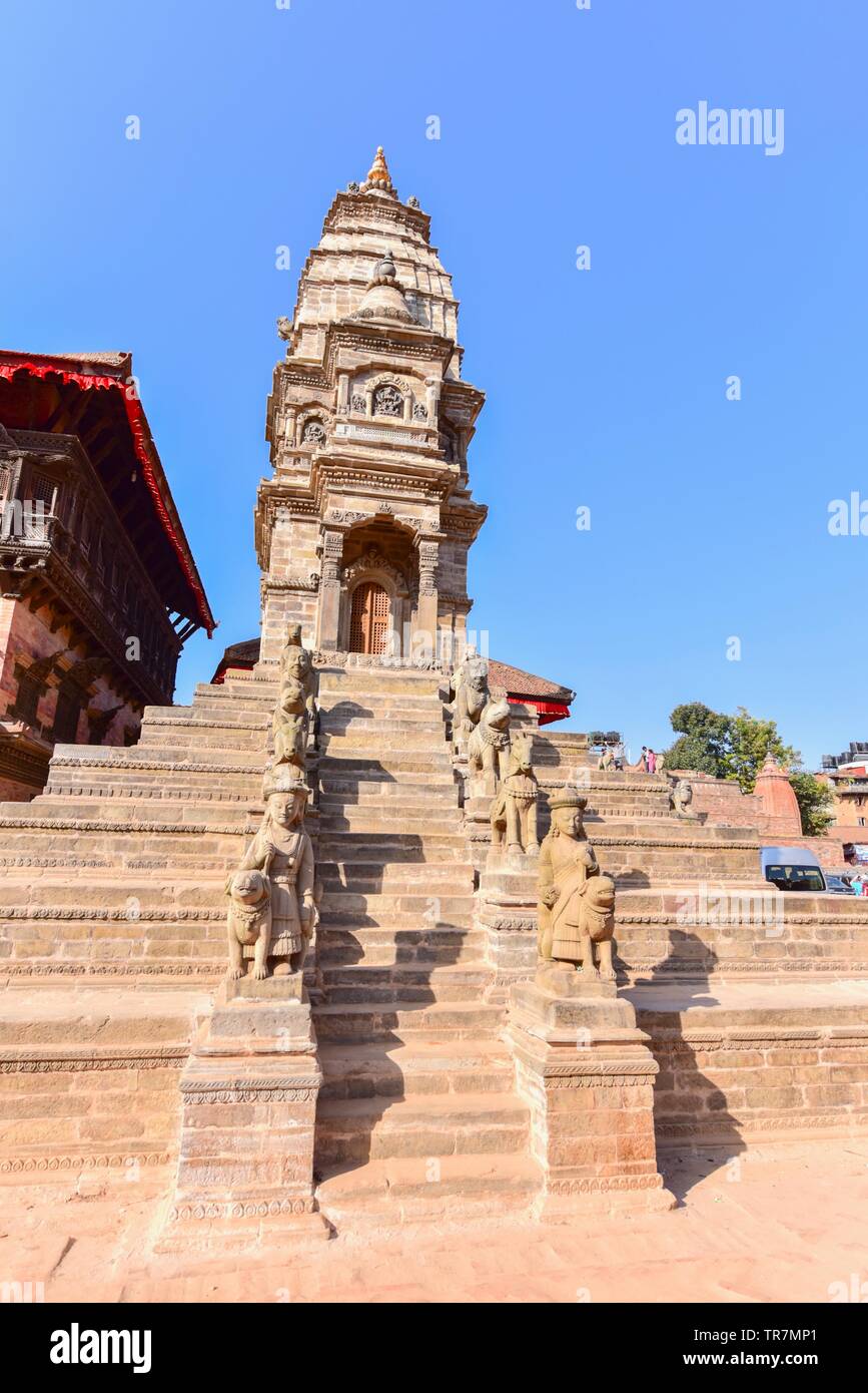 Siddhi Lakshmi Temple, un templo nepalés en Bhaktapur Durbur Square en Nepal Foto de stock