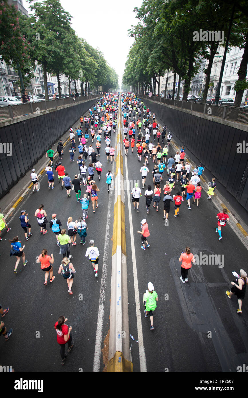 Bruselas, 20 km, 20 km de Bruselas corriendo, media maratón, Bruselas,  Bélgica Fotografía de stock - Alamy