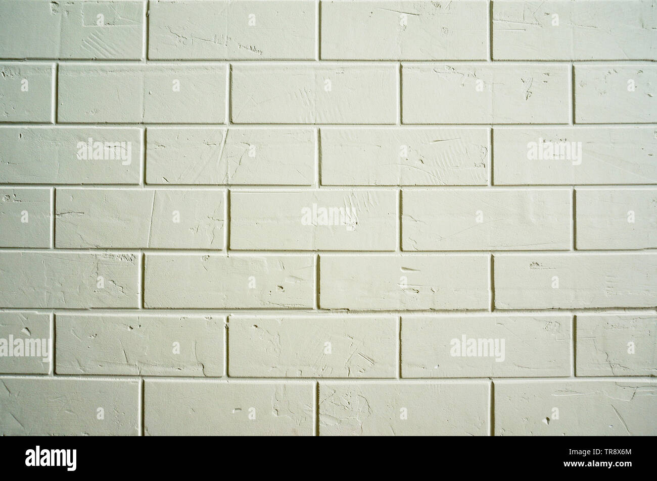 Textura de pared de ladrillo blanco. Foto de stock