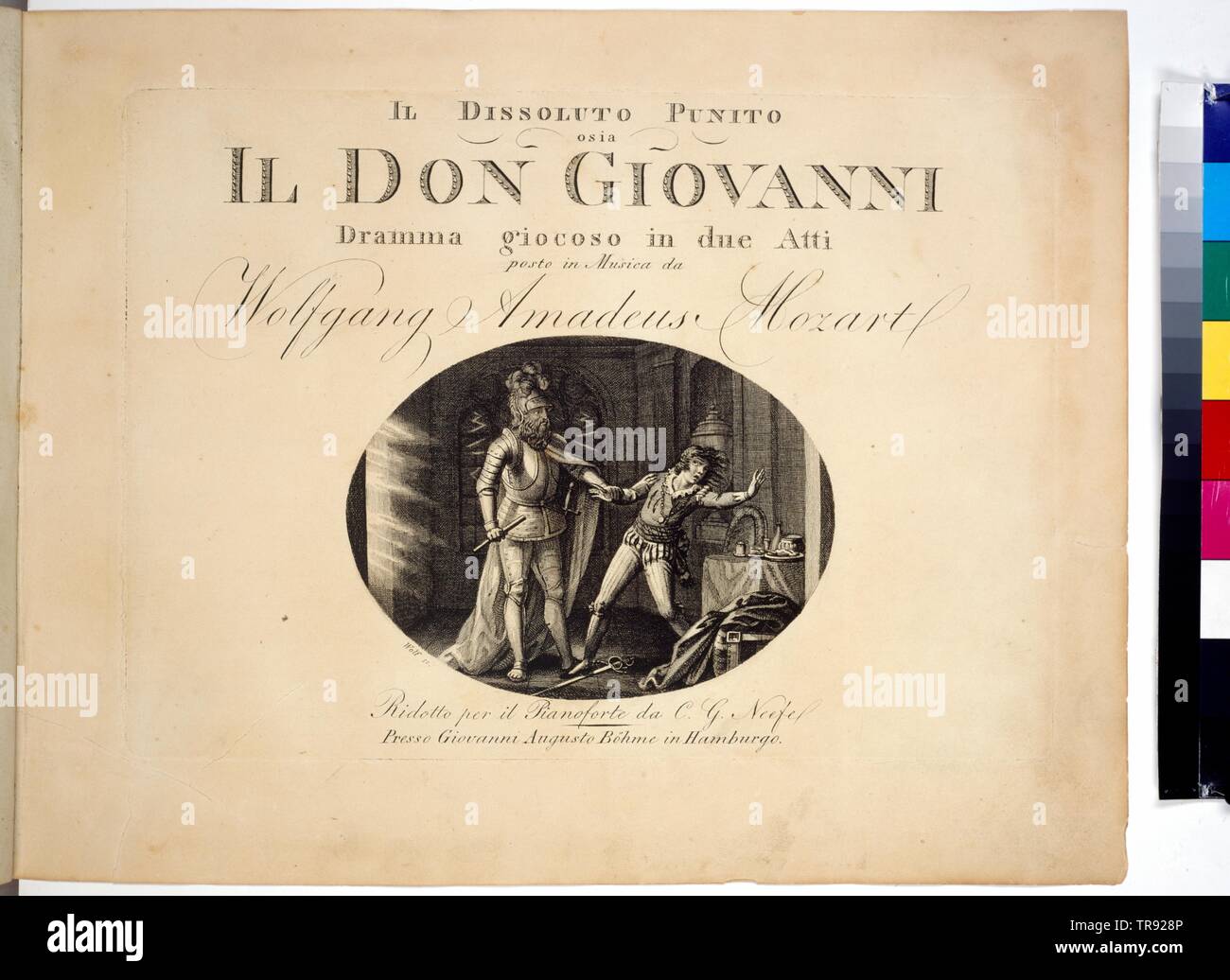 Página de título 'Don Giovanni', de una ópera de Wolfgang Amadeus Mozart. Hamburgo: circa 1800, Additional-Rights bohemio-Clearance-Info-Not-Available Foto de stock