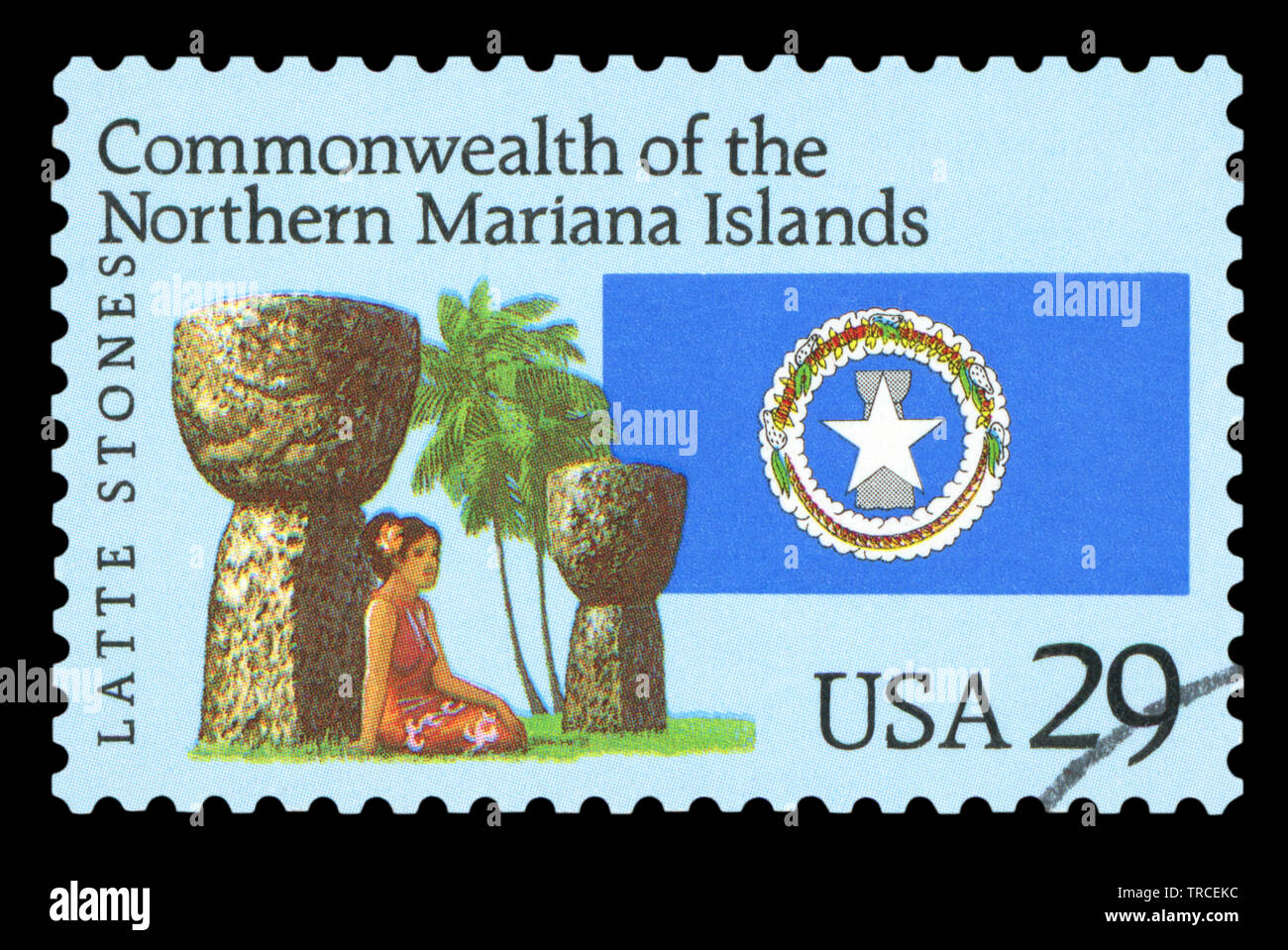 USA - circa 1993: un sello impreso en EE.UU. dedicada a la Commonwealth de las Islas Marianas del Norte, circa 1993 Foto de stock