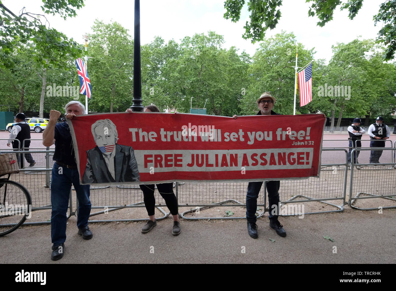 Londres, Reino Unido. 03Rd Junio, 2019. Trump Demo crédito Londres: Rachel Megawhat/Alamy Live News Foto de stock