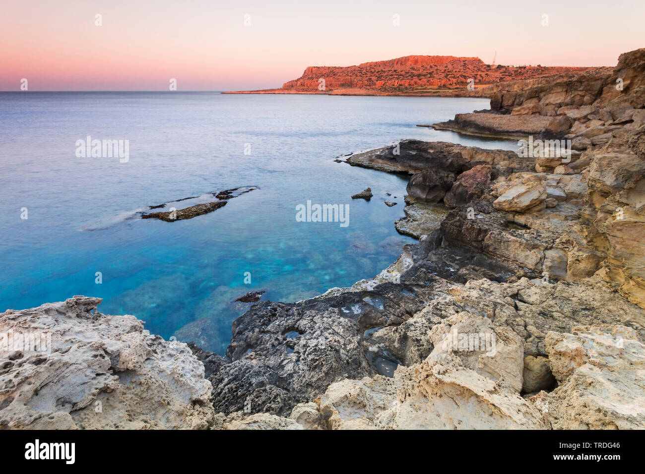 El paisaje costero, Chipre Foto de stock