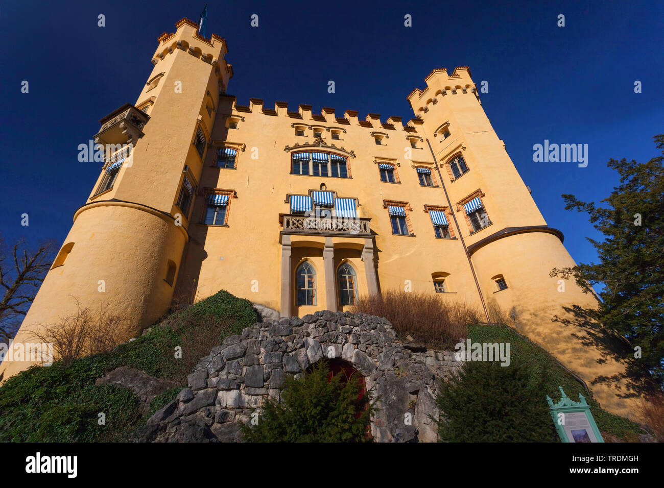 Castillo Hohenschwangau Schloss Hohenschwangau, Alemania, Baviera Foto de stock