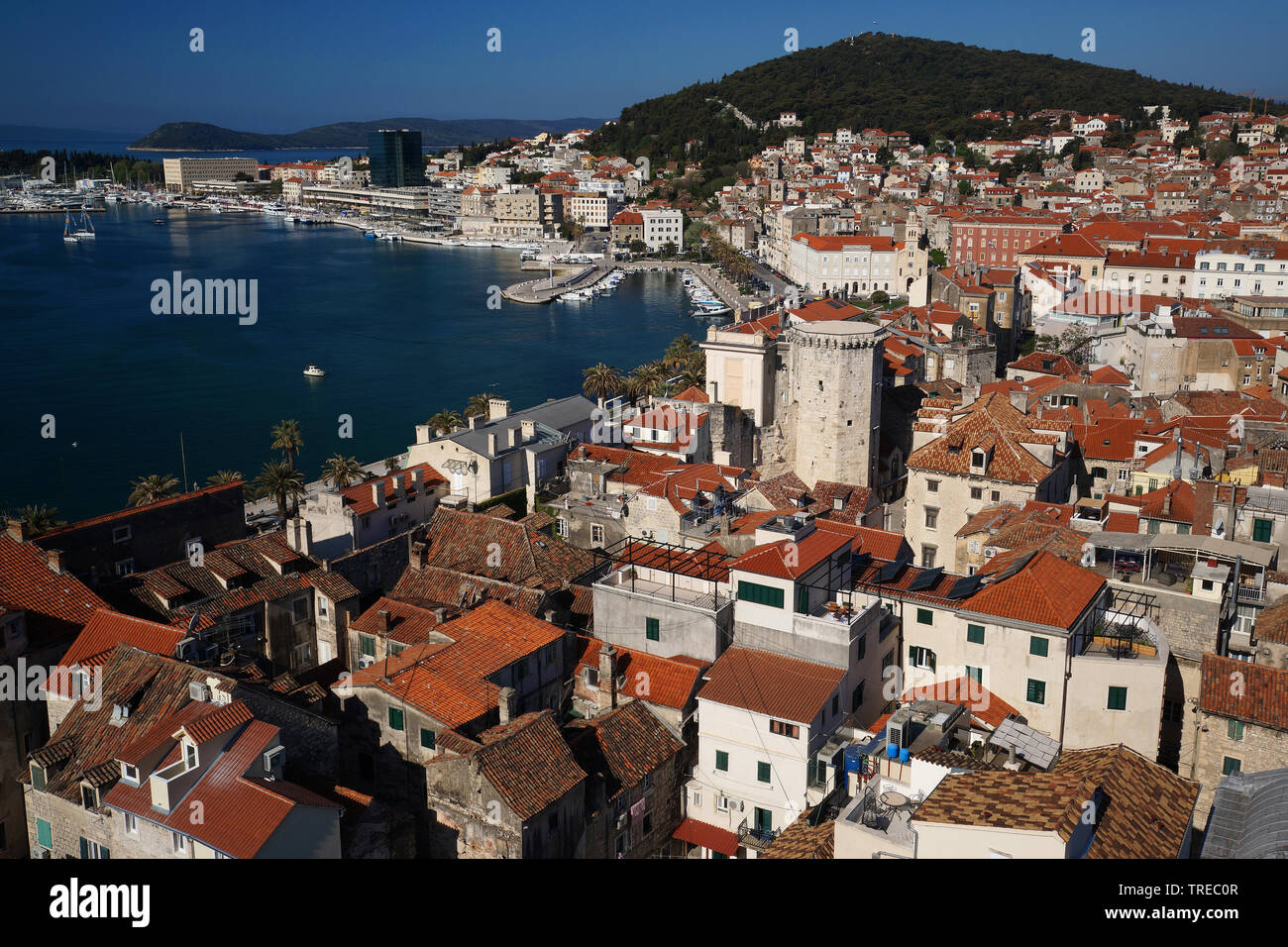 Vistas a la ciudad de Split, Croacia, Split Foto de stock