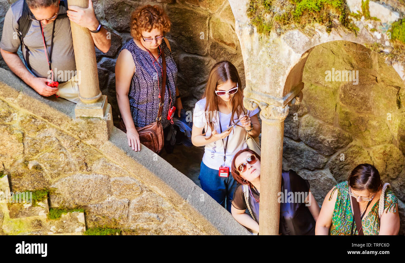 Quinta da Regaleira inicio bien en Sintra. Protugal Foto de stock