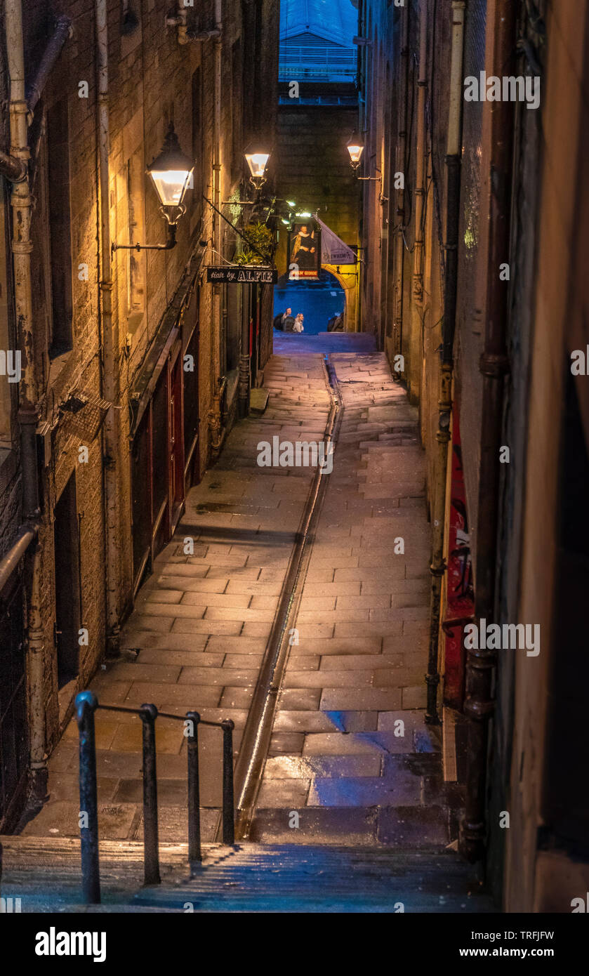 Fleshmarket Close, casco antiguo de Edimburgo Foto de stock