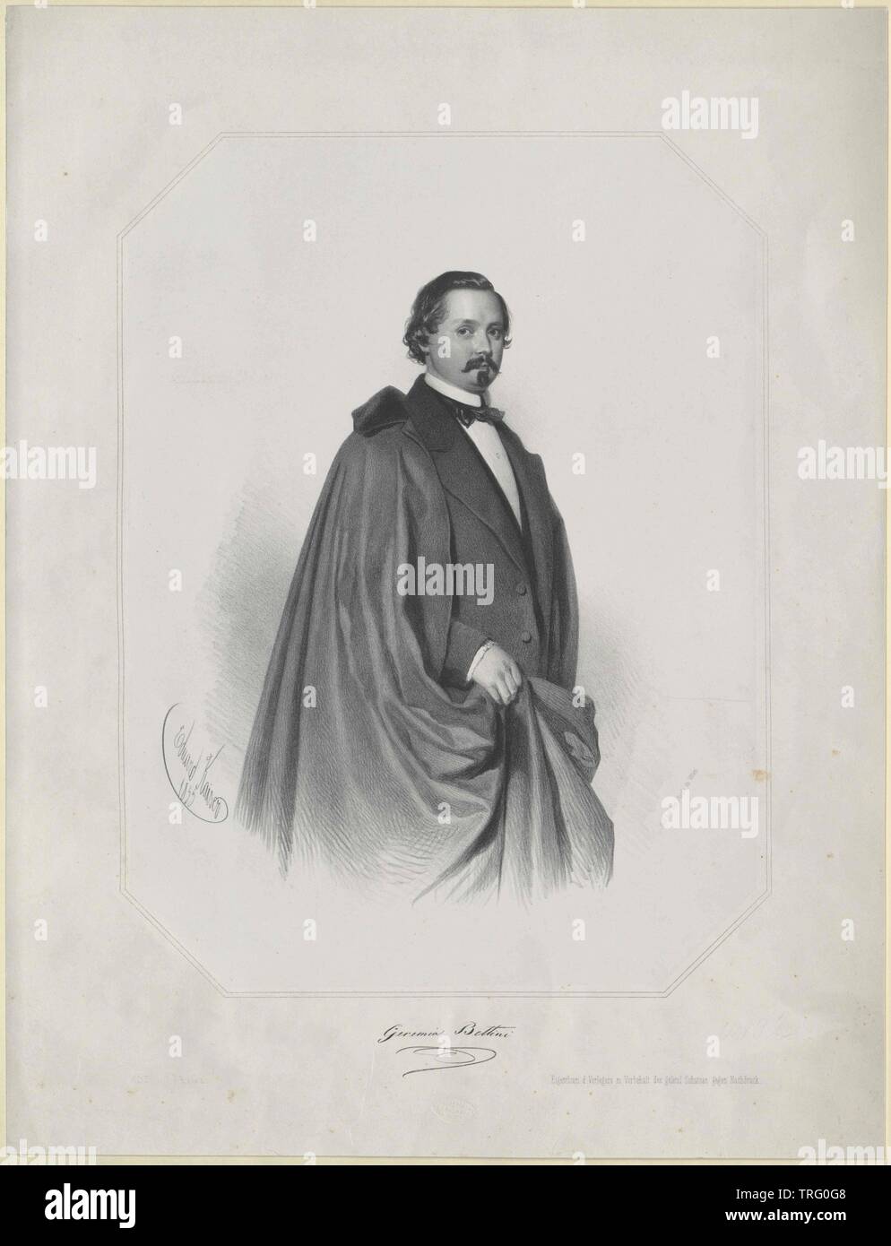 Bettini, Geremia, tenor en la ópera de Viena, 1854-1859-Clearance-Info-Not-Available Additional-Rights Foto de stock