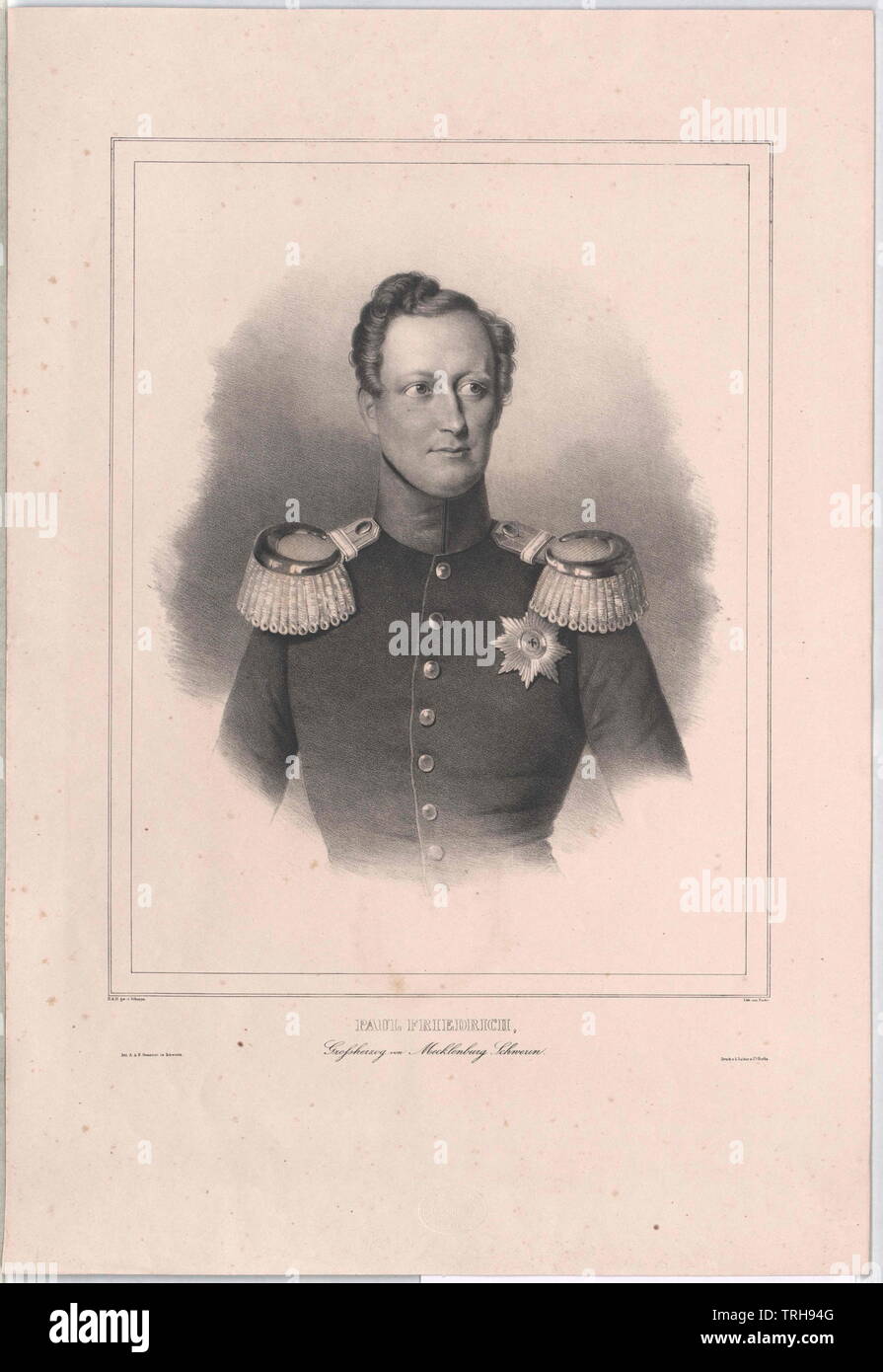 Pablo Federico, Gran Duque de Mecklenburg, Additional-Rights-Clearance-Info-Not-Available Foto de stock