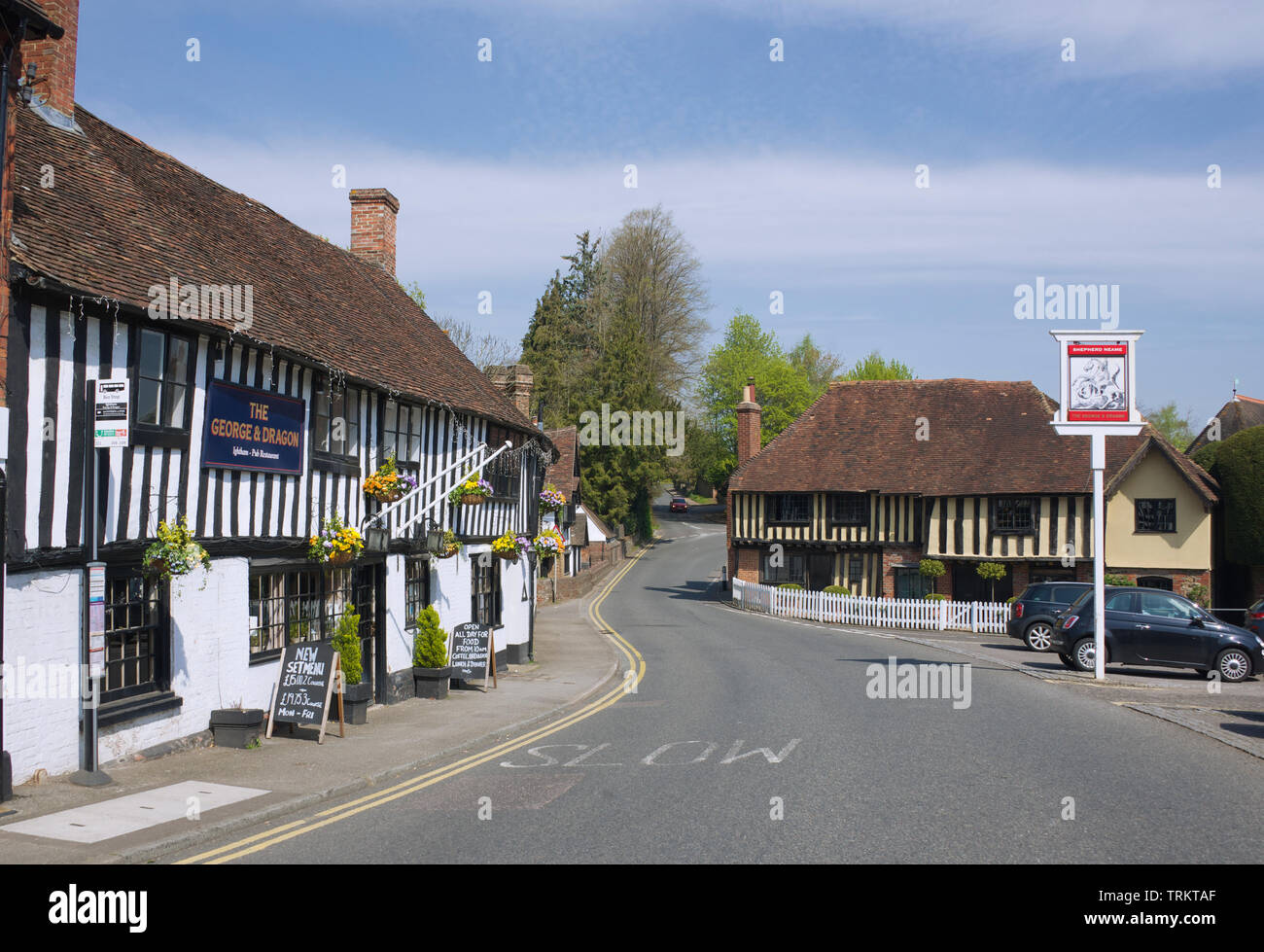 Aldea Ightham Kent England Foto de stock