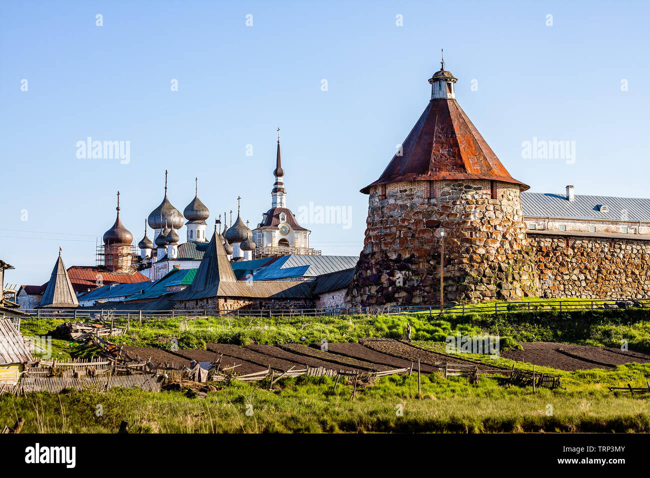 Rusia. La región de Arkhangelsk. El Monasterio Solovetsky. Foto de stock