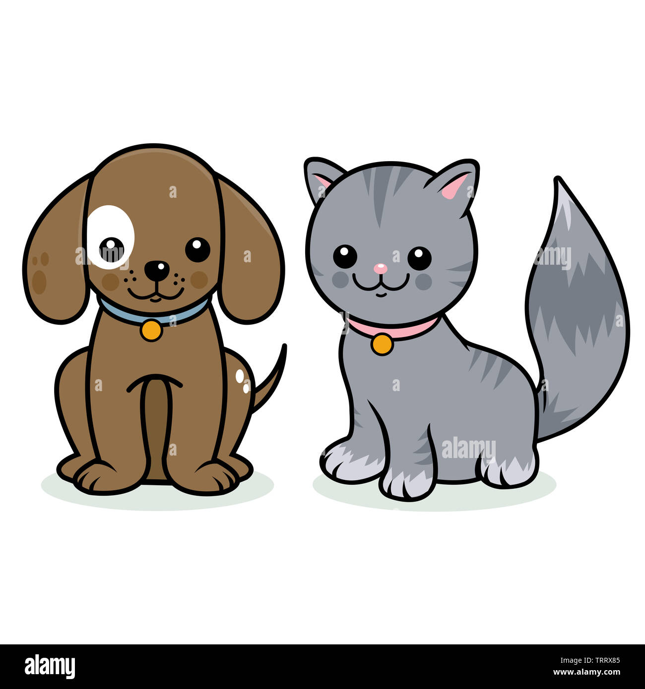 Dog and cat cartoon Imágenes recortadas de stock - Alamy