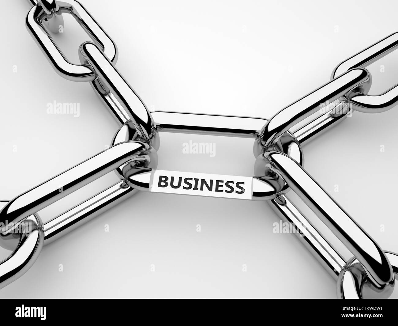 En la cadena de fuente símbolo de negocios Ilustración Fotografía