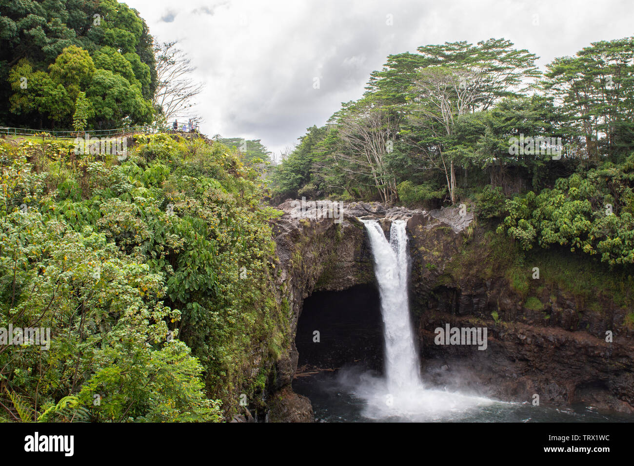 La Rainbow Falls, Hilo, Hawaii. Foto de stock