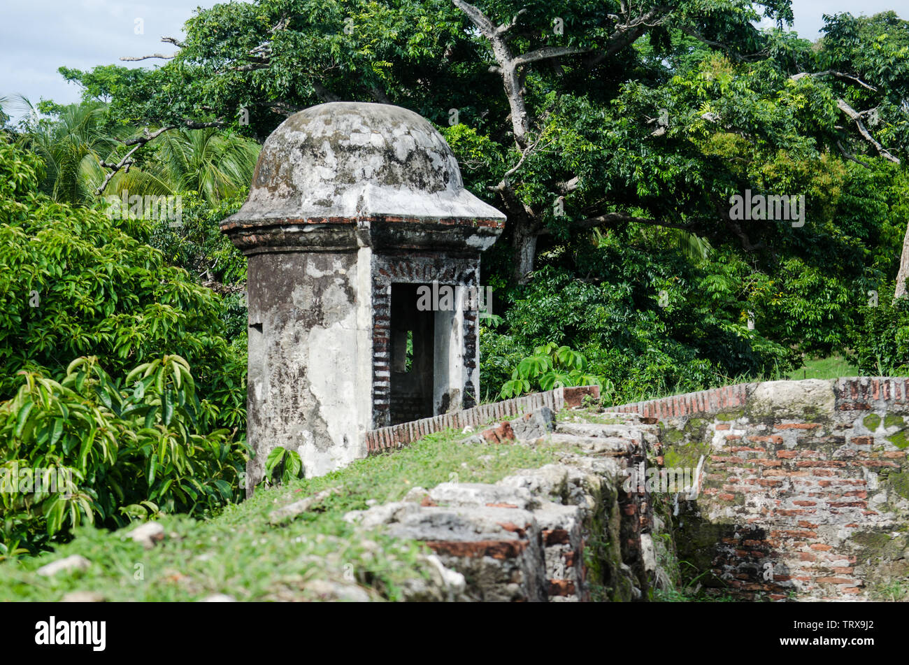 Instalaciones de San Lorenzo, un sitio de Herencia Mundial desde 21980, situado en el lado del Caribe de Panamá Foto de stock