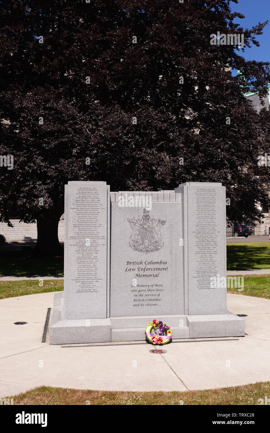 British Columbia Memorial Represión, Victoria BC Canada Foto de stock
