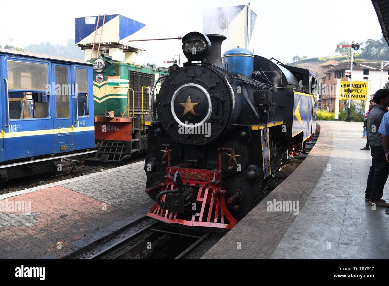 Ferrocarril De Montaña Nilgiri Locomotora De Vapor Clase X En Coonoor