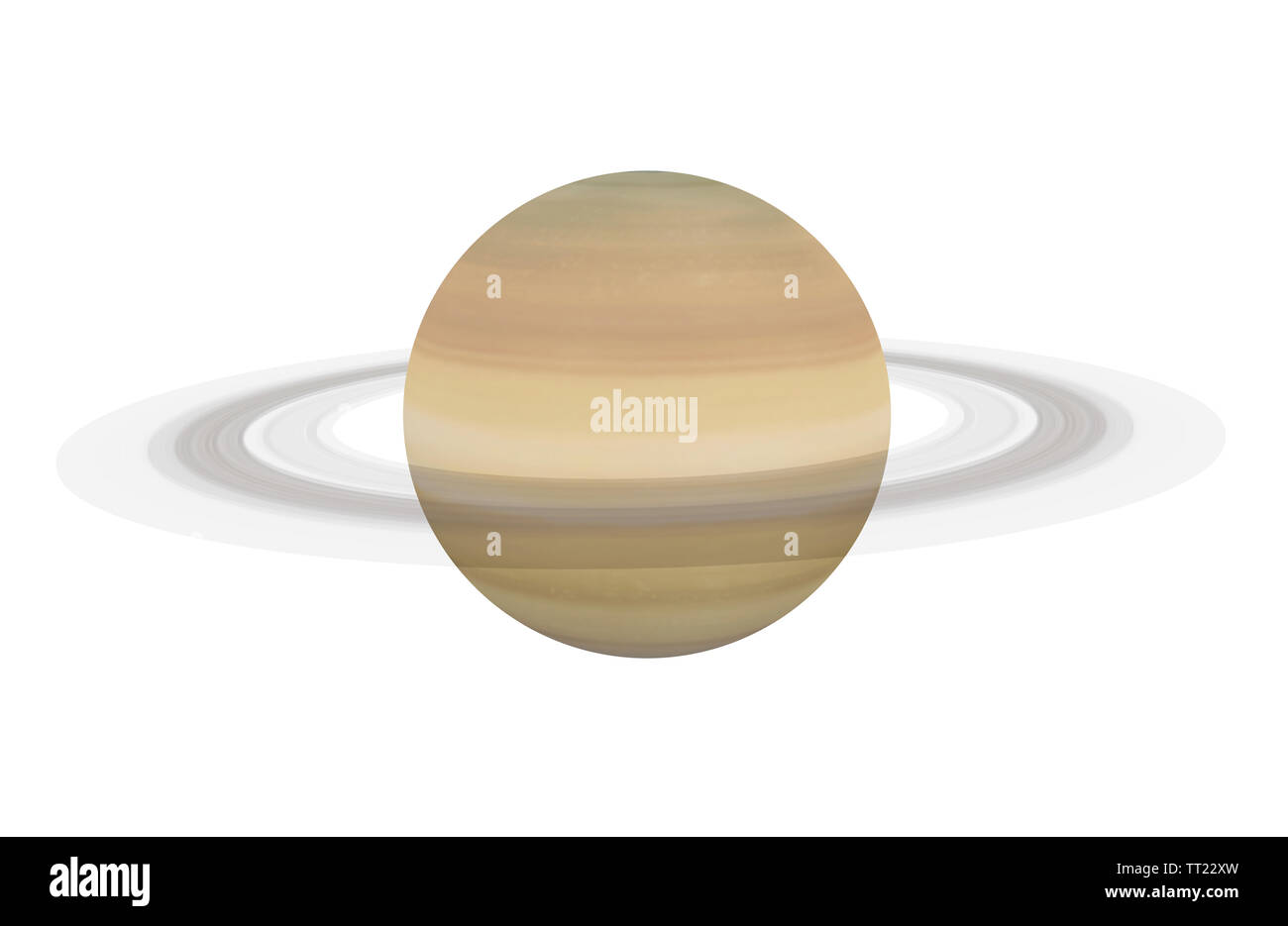 Planeta Saturno aislado Foto de stock