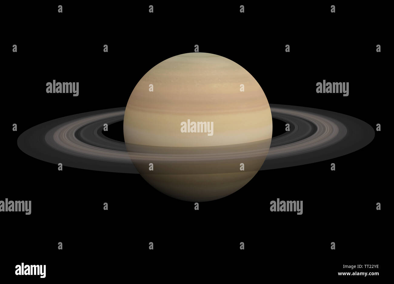 Planeta Saturno aislado Foto de stock