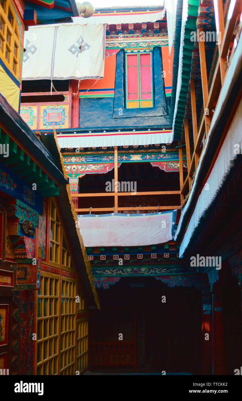 Interior,palacio de Potala, Lhasa, Tíbet Foto de stock